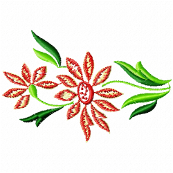 Flowers Embroidery Design 9